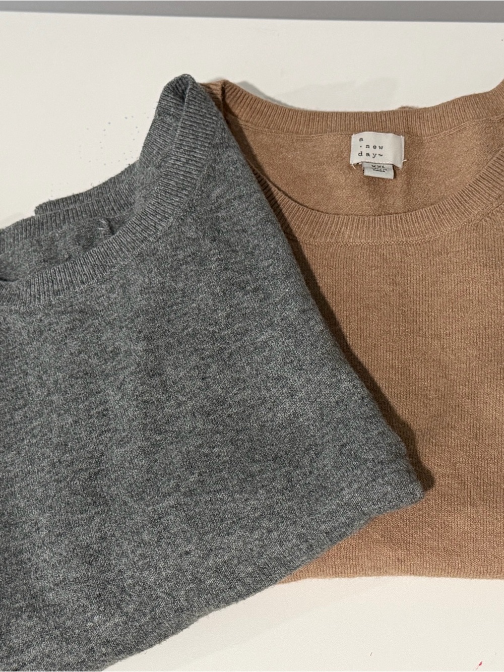 a new day women’s sleeveless Sweaters in Gray and Camel XXL